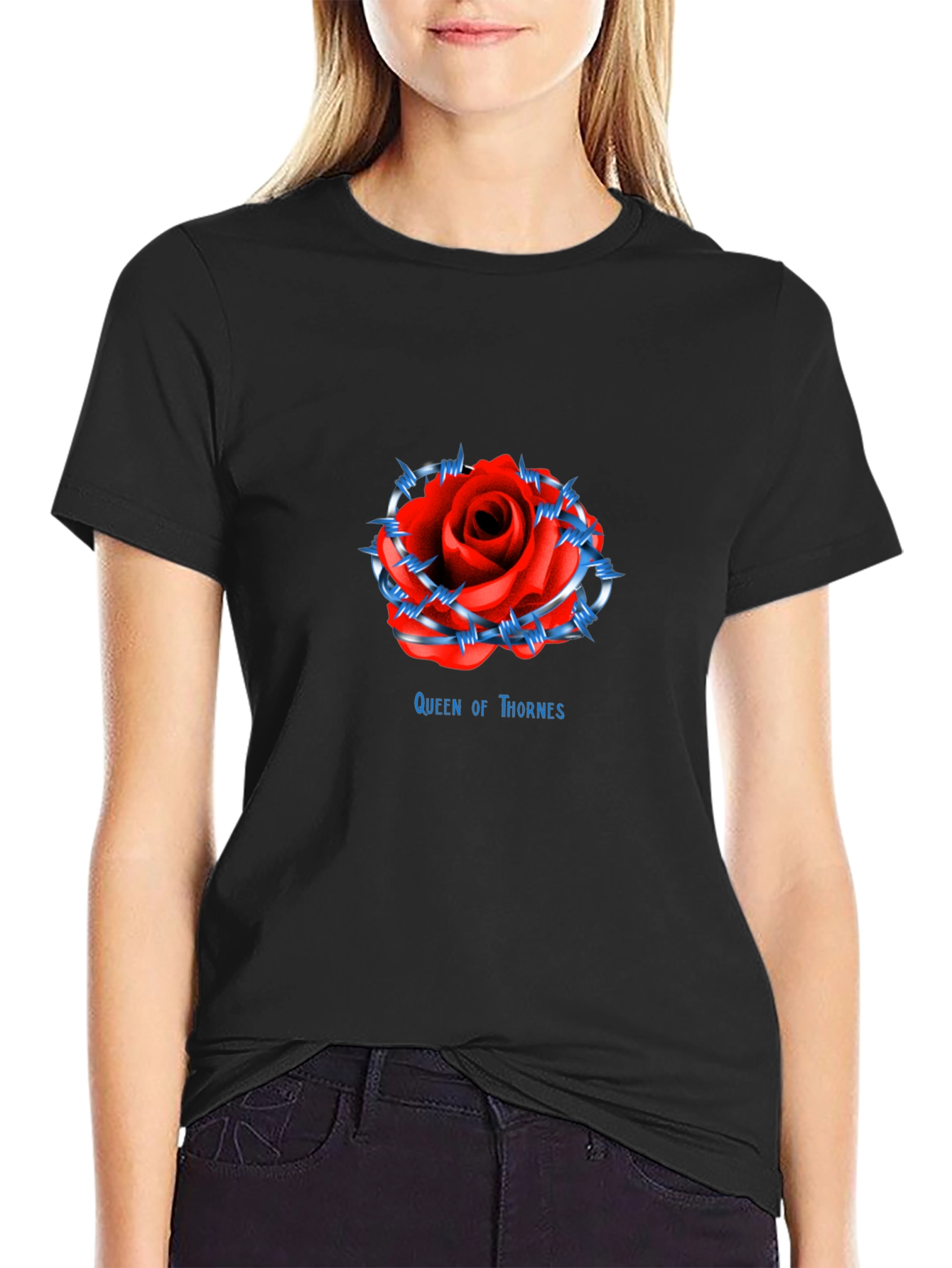 Queen of Thornes Rose Graphic Tee