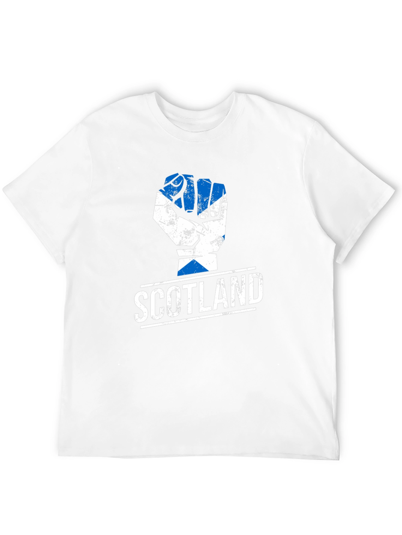 Scotland Flag Fist Black T-Shirt