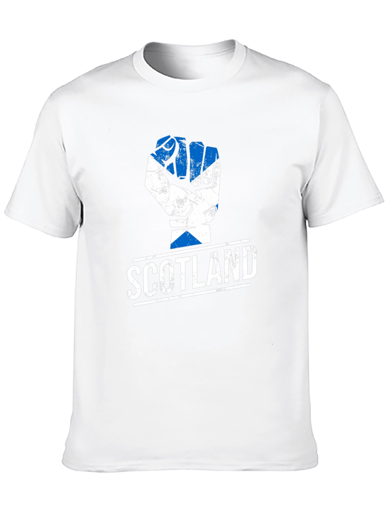 Scotland Flag Fist Black T-Shirt