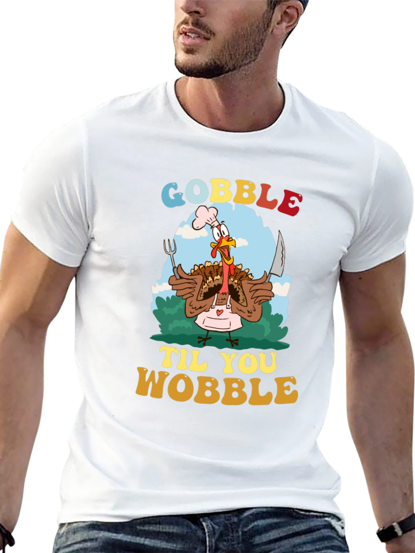 Gobble Til You Wobble Turkey T-Shirt