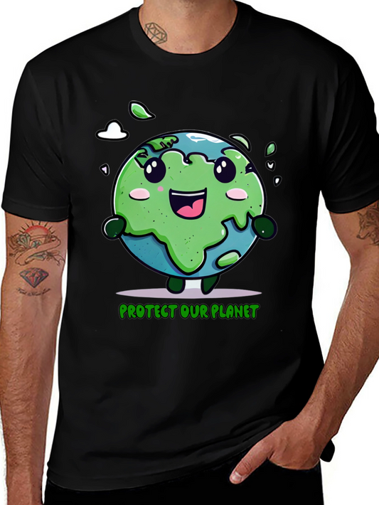 Protect Our Planet Earth Cartoon T-Shirt