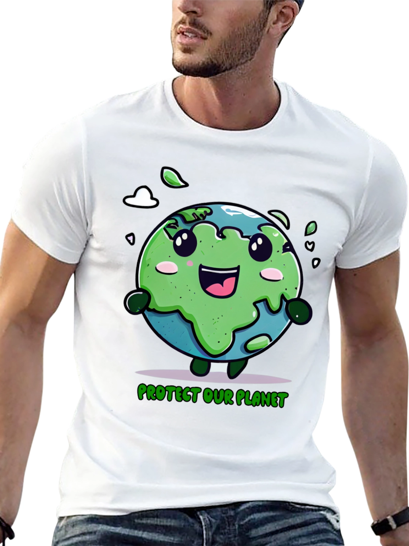 Protect Our Planet Earth Cartoon T-Shirt