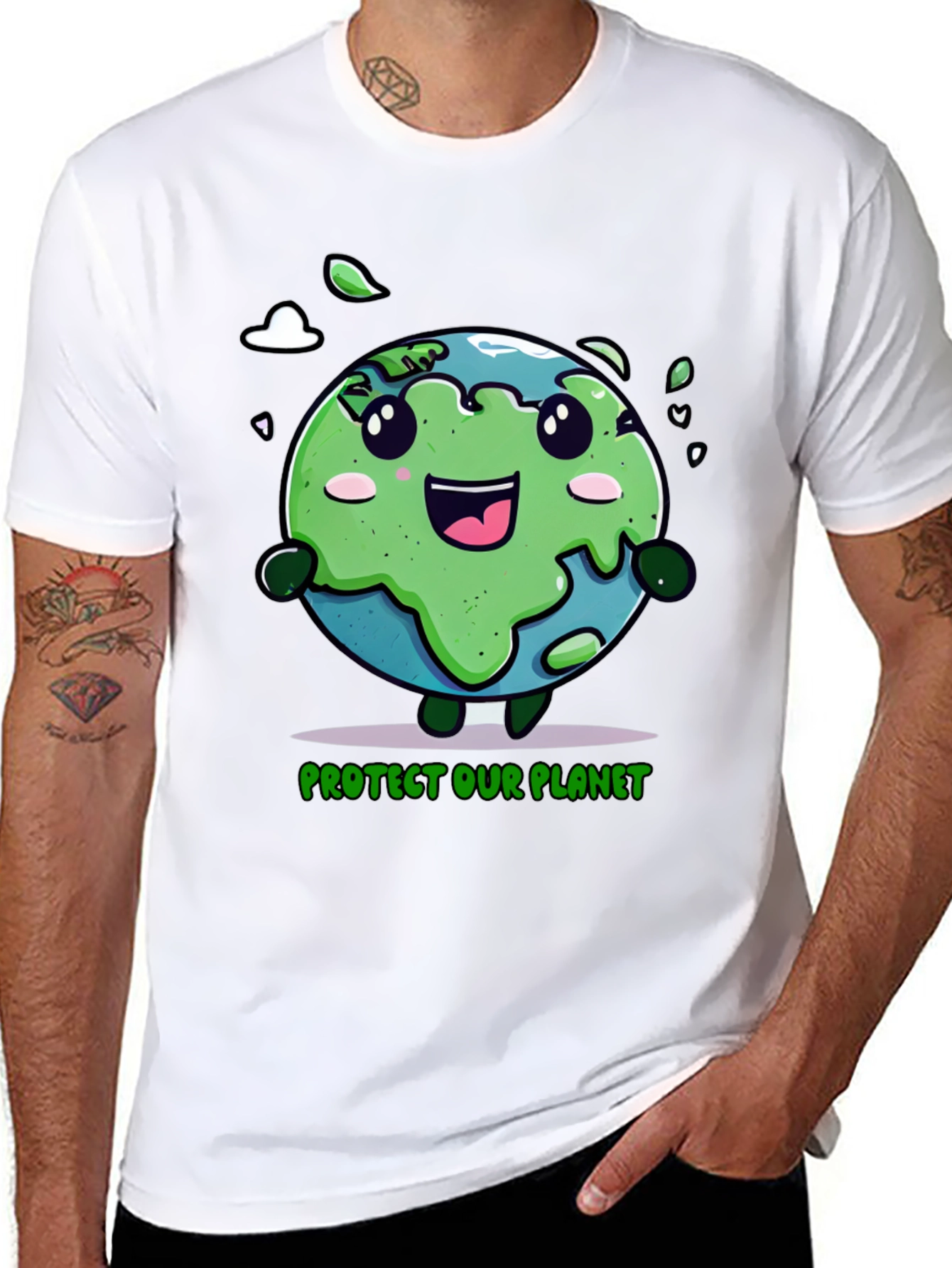 Protect Our Planet Earth Cartoon T-Shirt