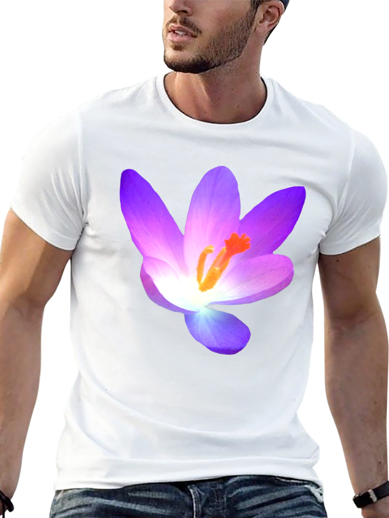 Floral T-Shirt - Crocus Design