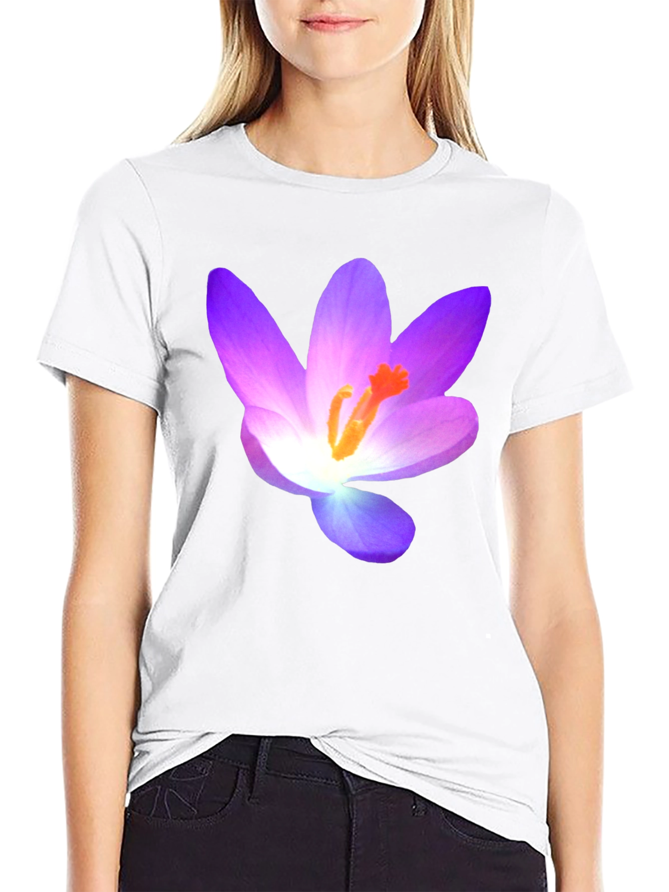 Floral T-Shirt - Crocus Design