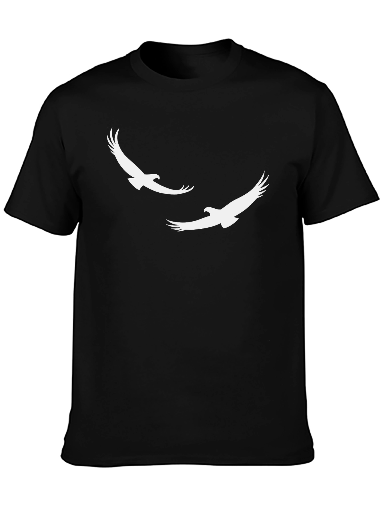Black Tee with Eagle Graphic