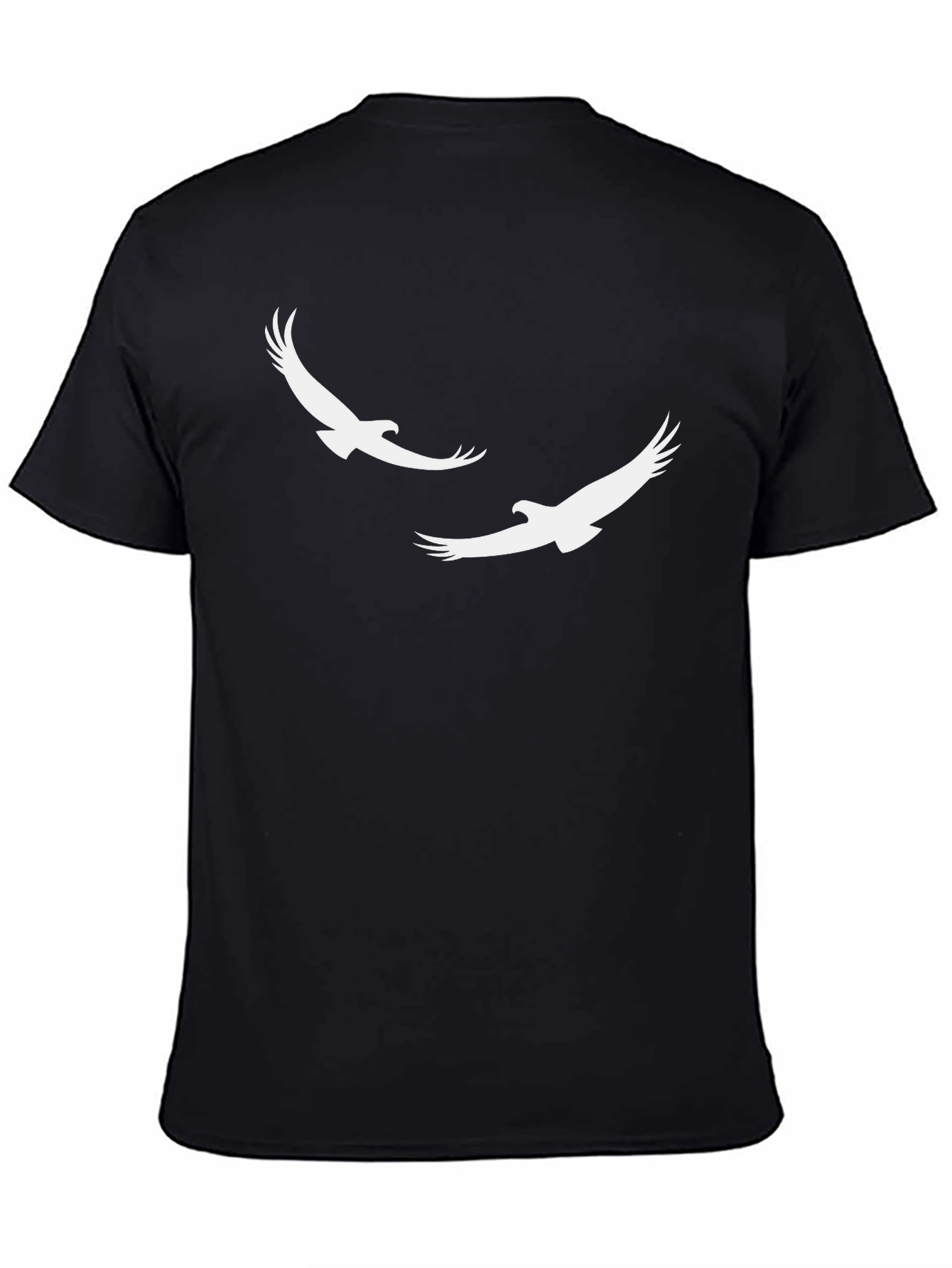 Black Tee with Eagle Graphic