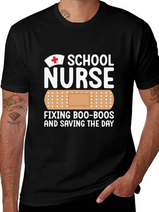 School Nurse T-Shirt - Fixing Boo-Boos & Saving the Day