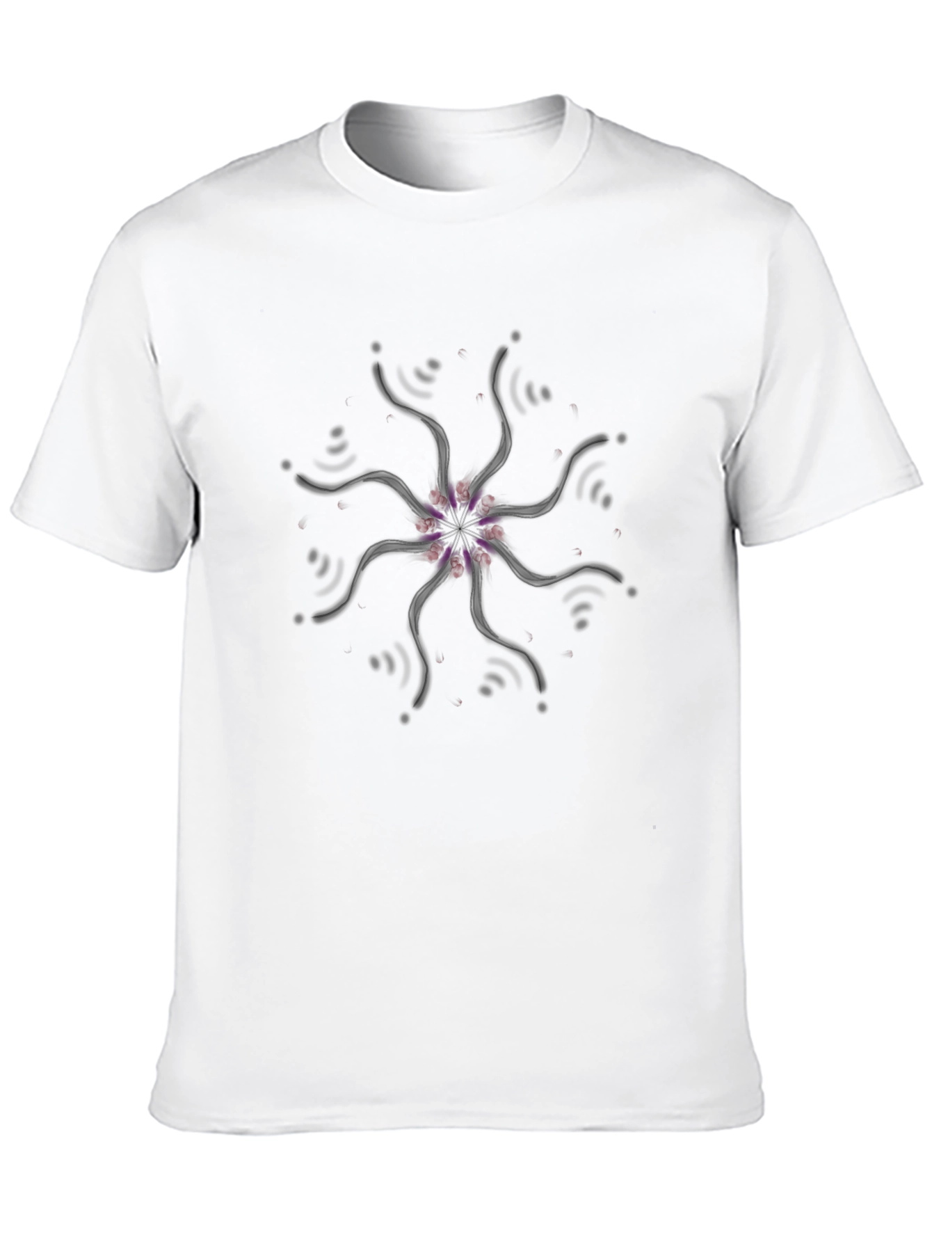 Abstract Mandala Graphic Tee - Black