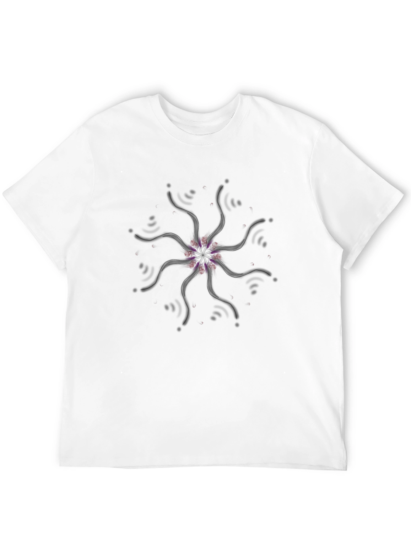 Abstract Mandala Graphic Tee - Black