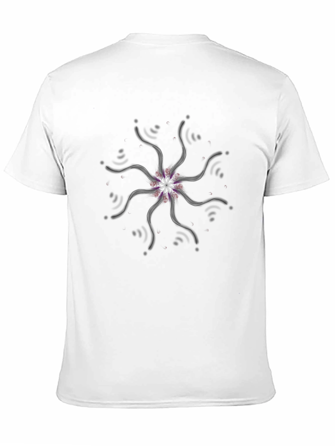 Abstract Mandala Graphic Tee - Black