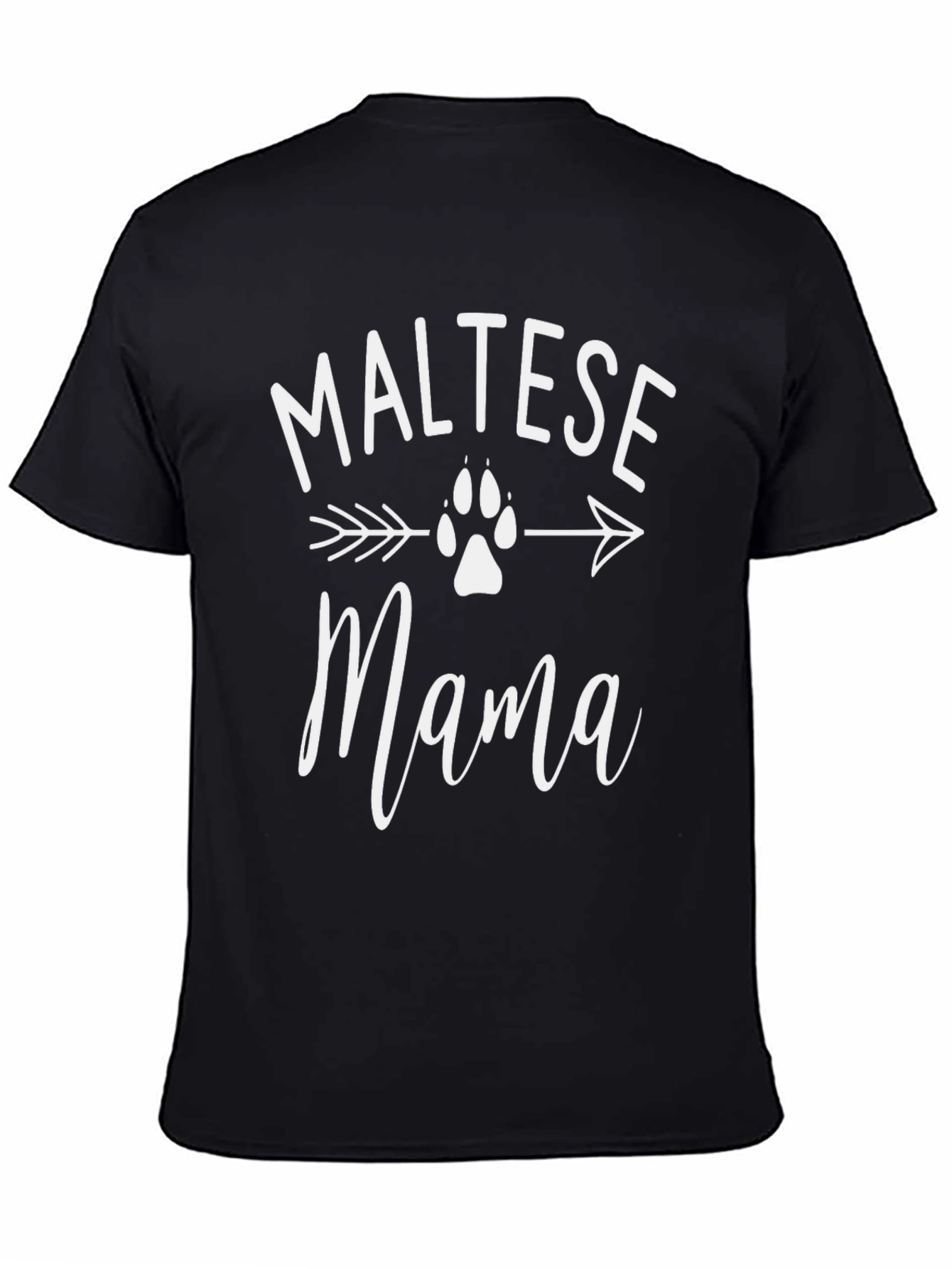 Maltese Mama T-Shirt: Dog Paw Arrow Graphic Tee