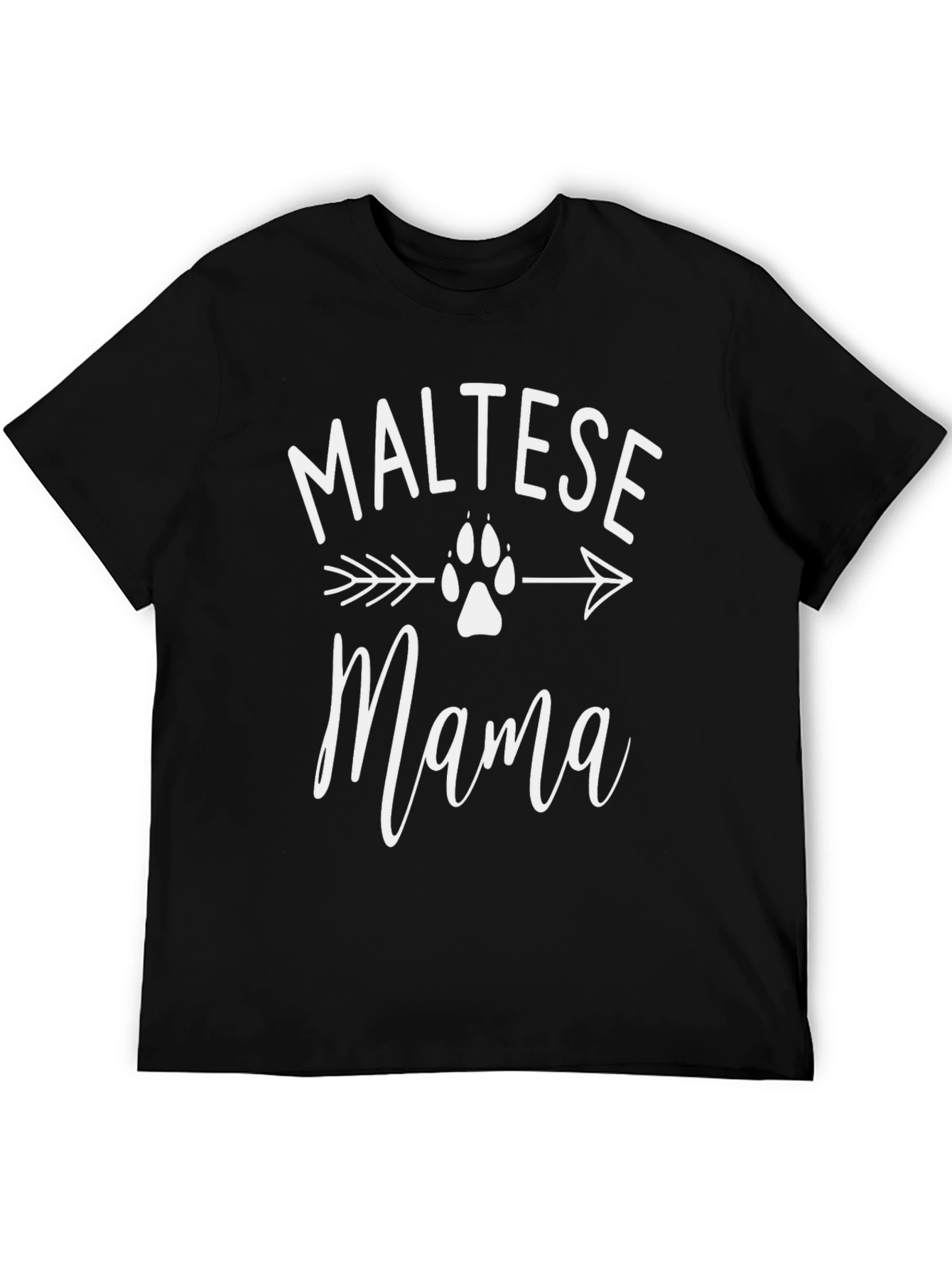 Maltese Mama T-Shirt: Dog Paw Arrow Graphic Tee
