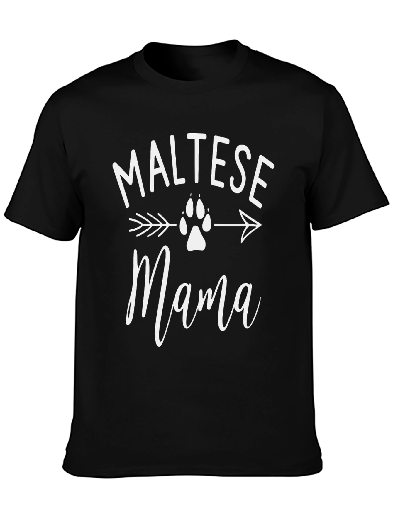 Maltese Mama T-Shirt: Dog Paw Arrow Graphic Tee
