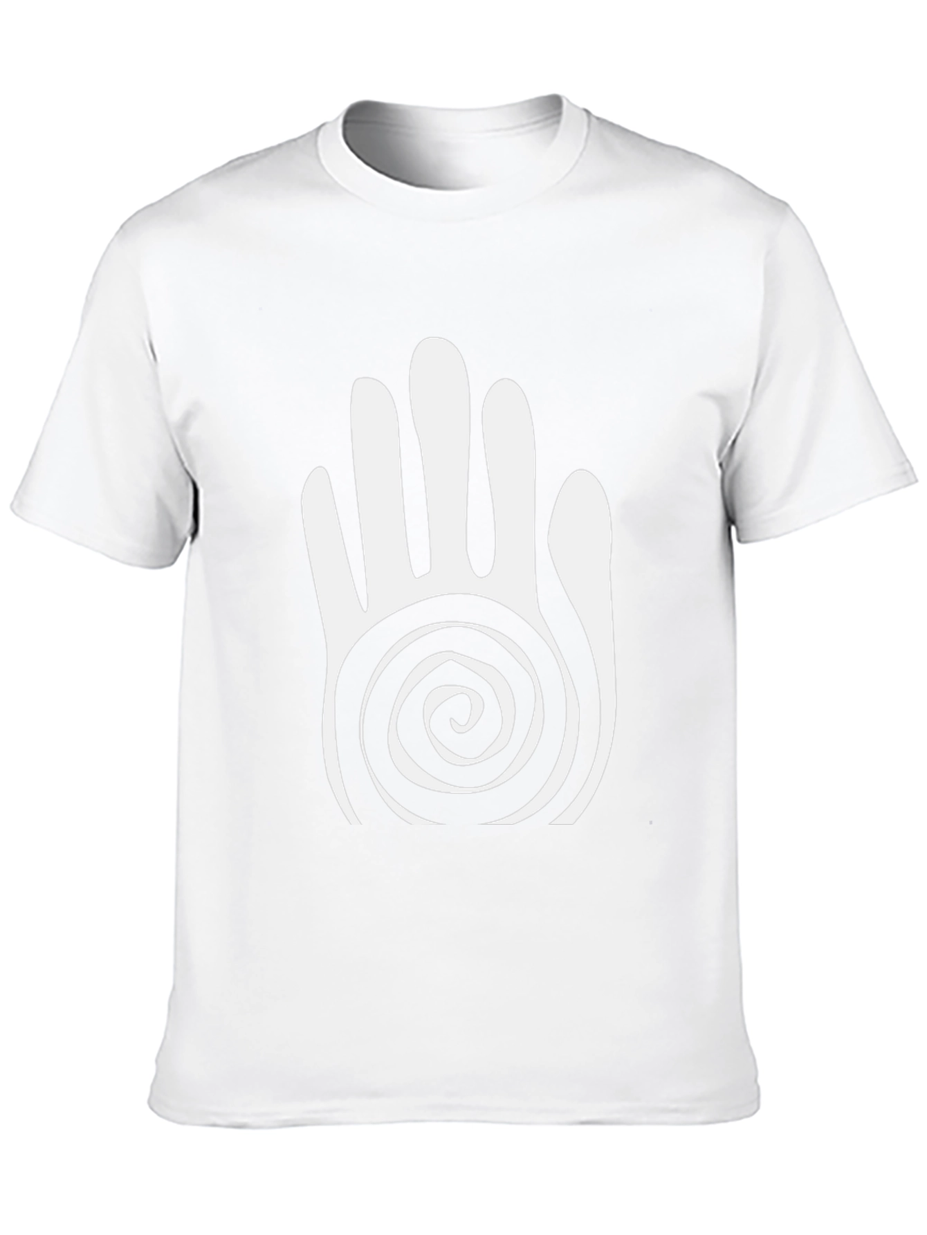 Tribal Hand Spiral Graphic Tee - Unique Design