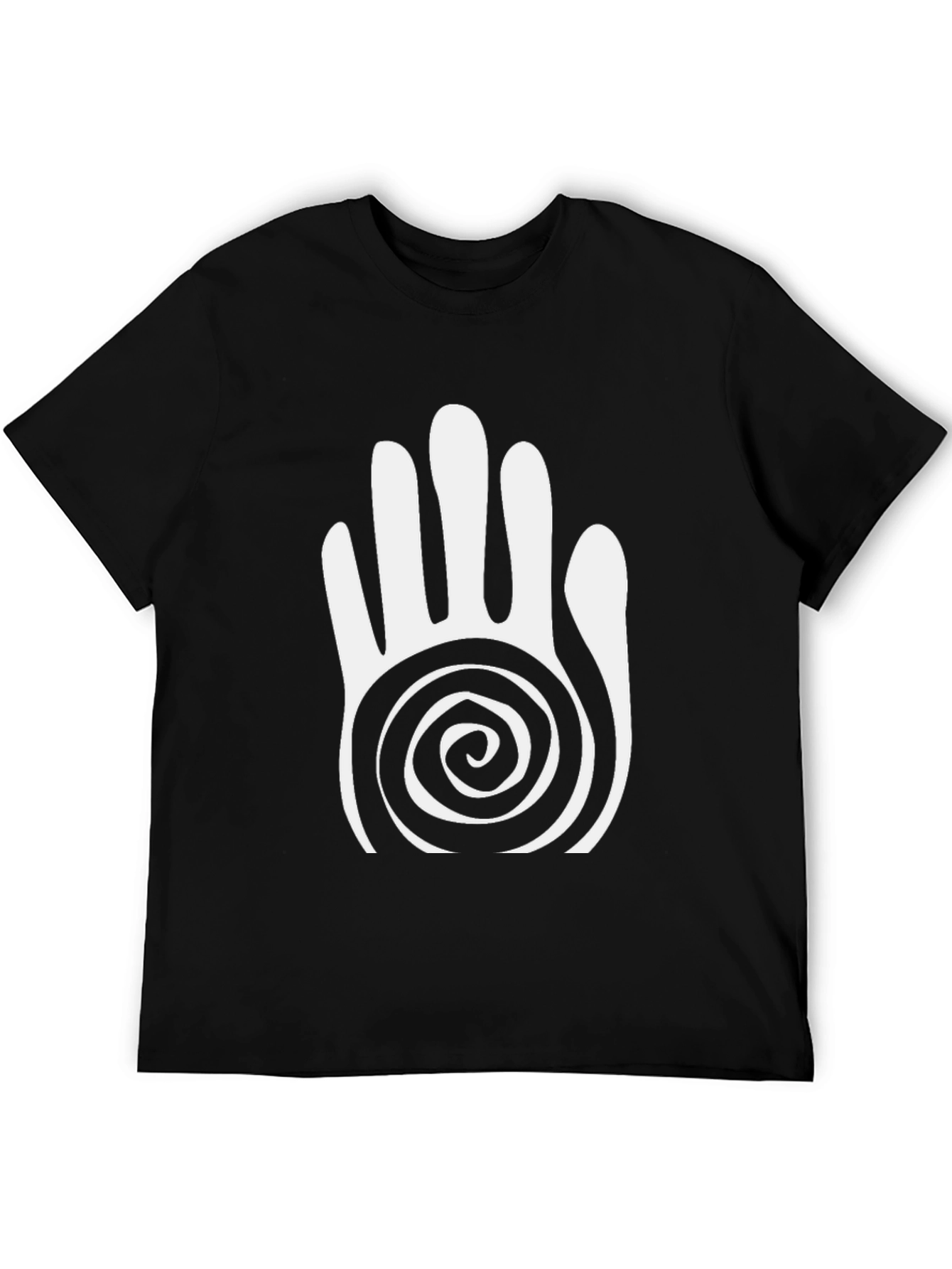Tribal Hand Spiral Graphic Tee - Unique Design