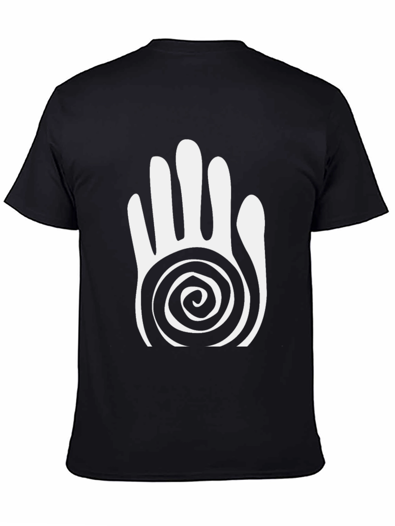 Tribal Hand Spiral Graphic Tee - Unique Design