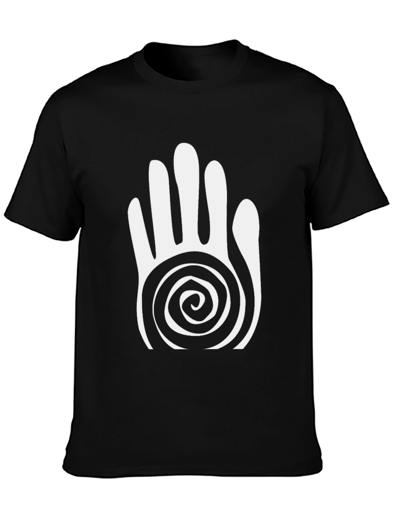 Tribal Hand Spiral Graphic Tee - Unique Design