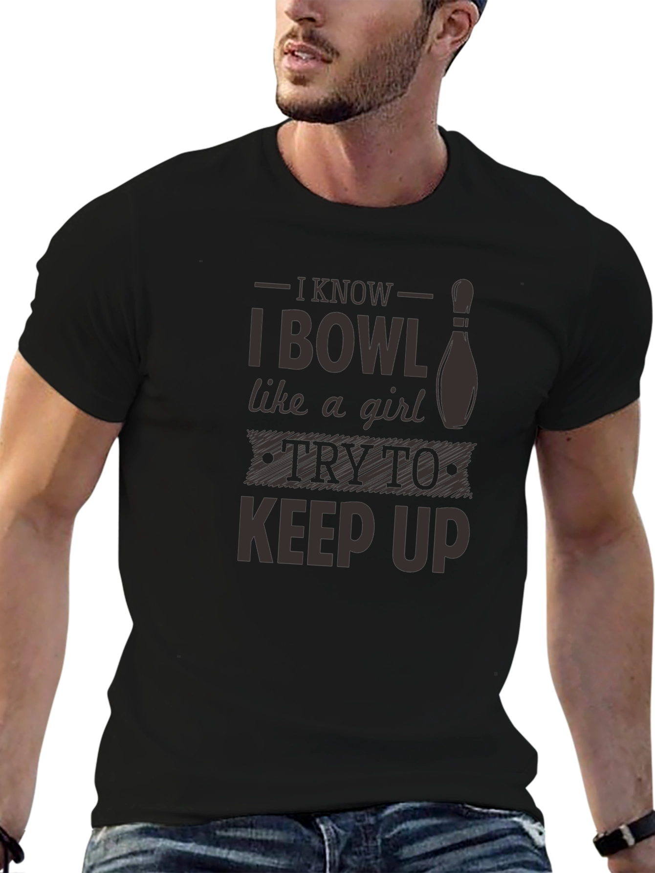 I Bowl Like a Girl Graphic T-Shirt