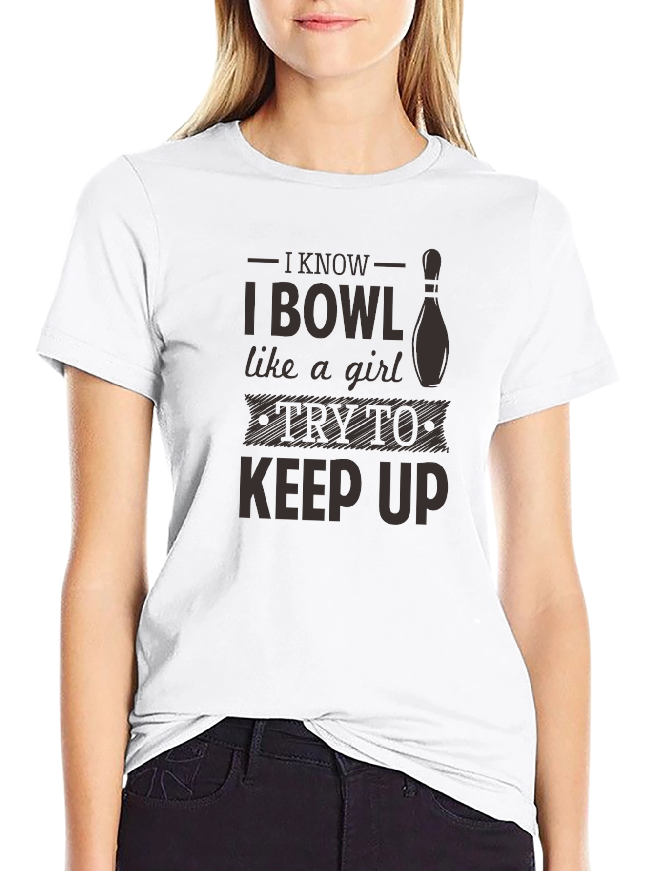 I Bowl Like a Girl Graphic T-Shirt