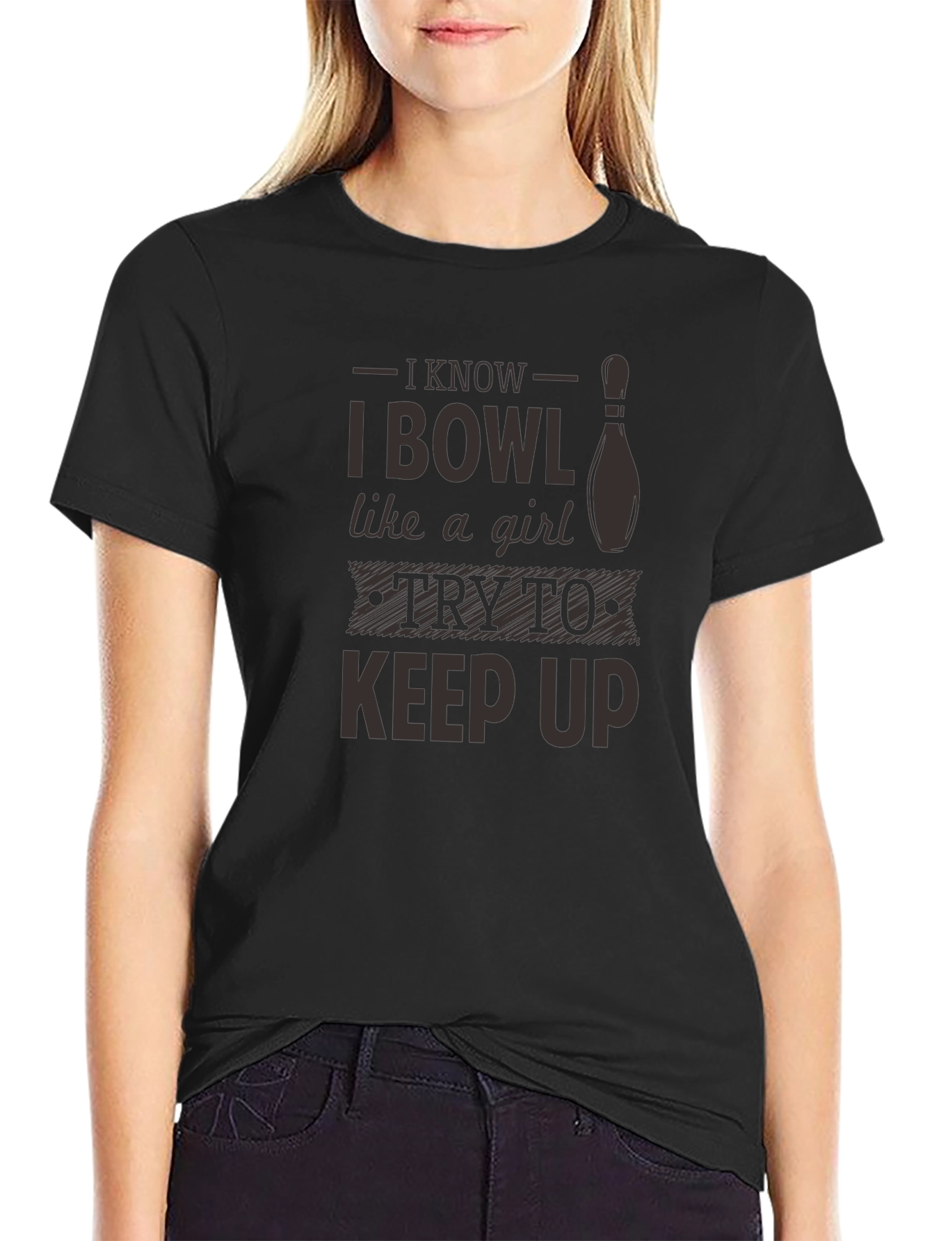 I Bowl Like a Girl Graphic T-Shirt
