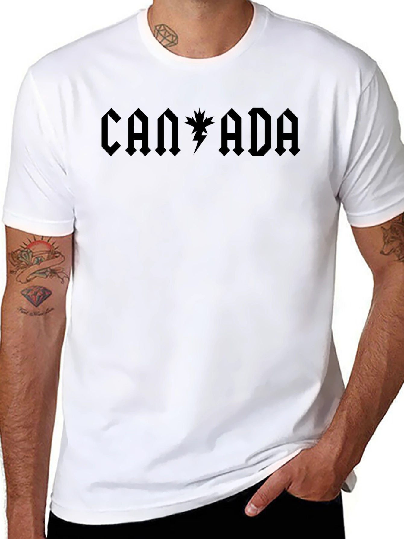 Canada AC DC Inspired Black T-Shirt