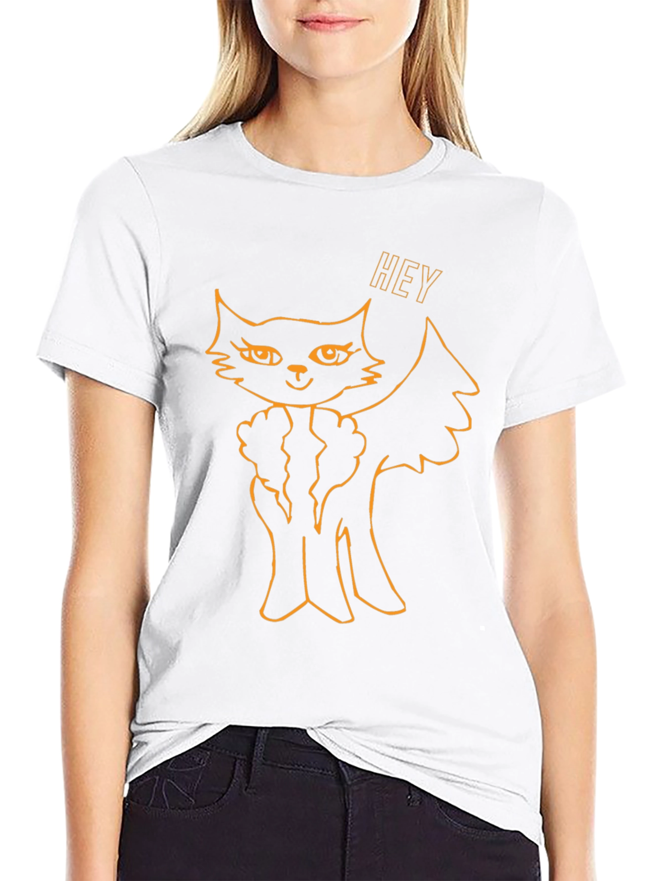 Funny Cat Halloween T-Shirt - Black
