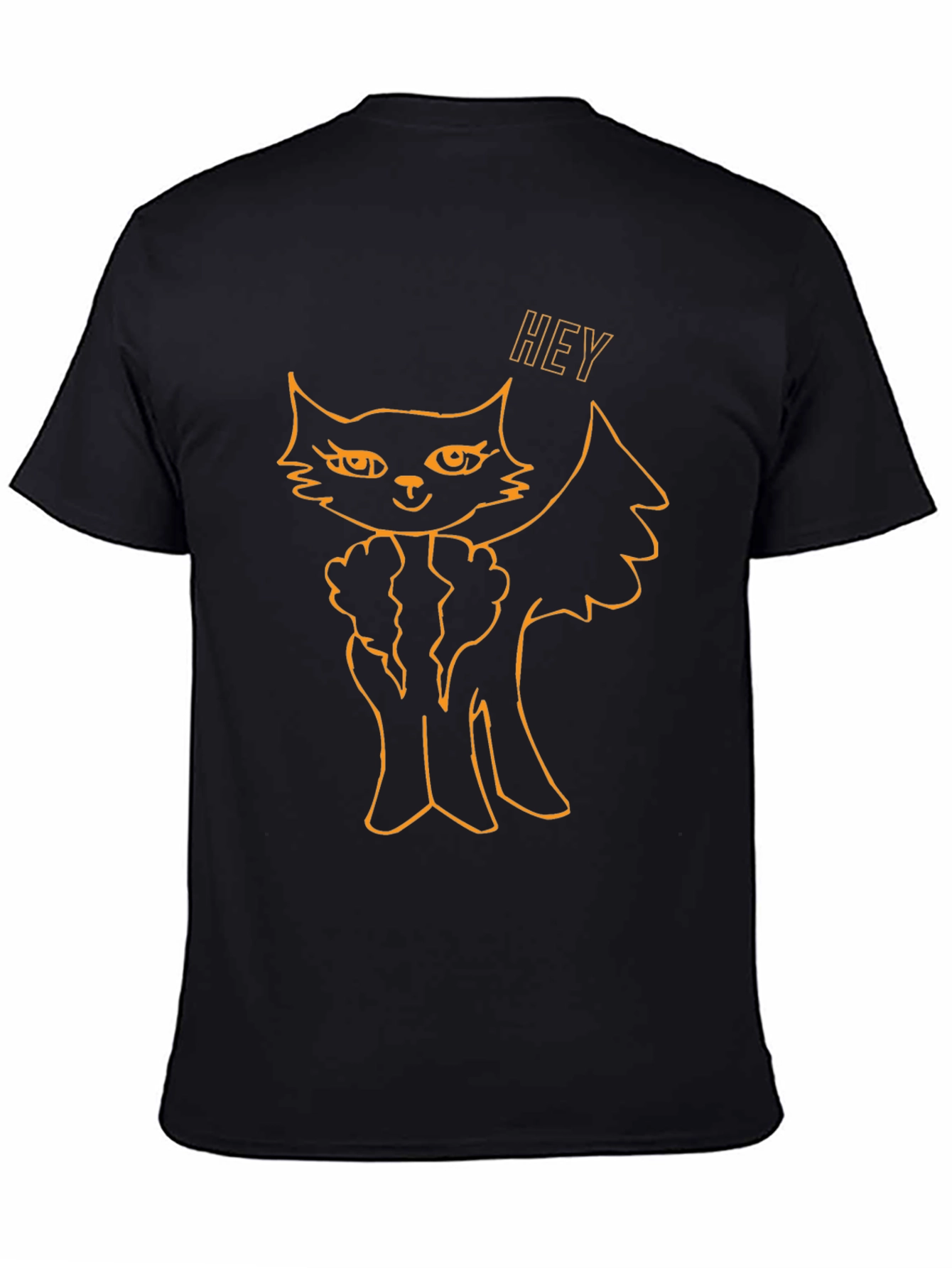 Funny Cat Halloween T-Shirt - Black