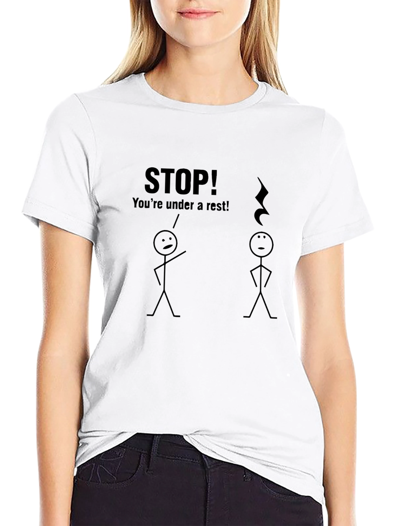 Punny Music T-Shirt: Youre Under a Rest!