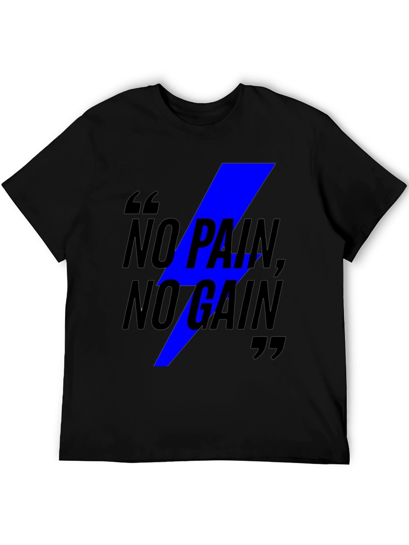 No Pain No Gain Graphic Tee - Black