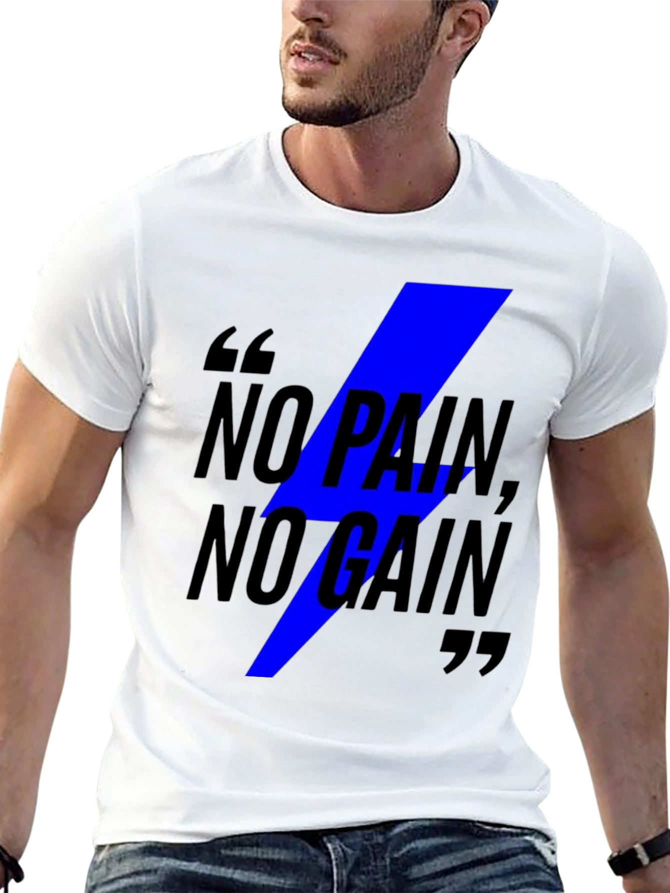 No Pain No Gain Graphic Tee - Black