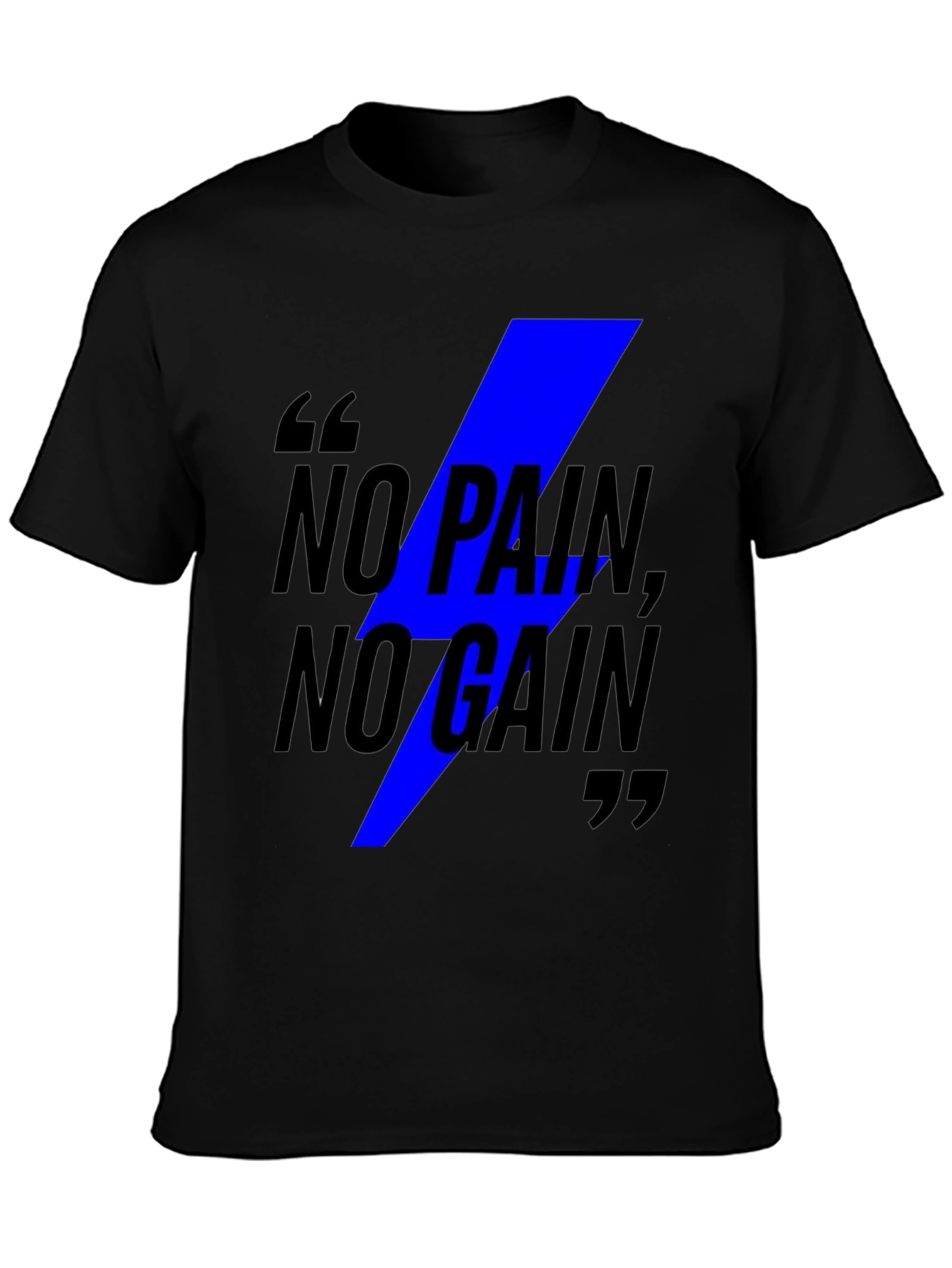 No Pain No Gain Graphic Tee - Black