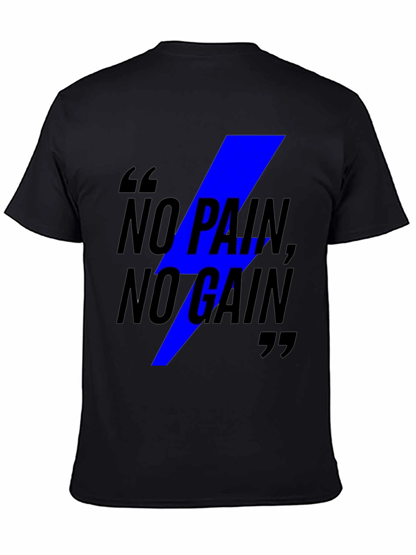 No Pain No Gain Graphic Tee - Black