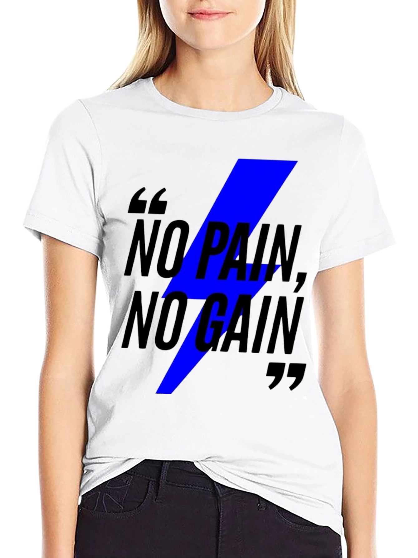 No Pain No Gain Graphic Tee - Black