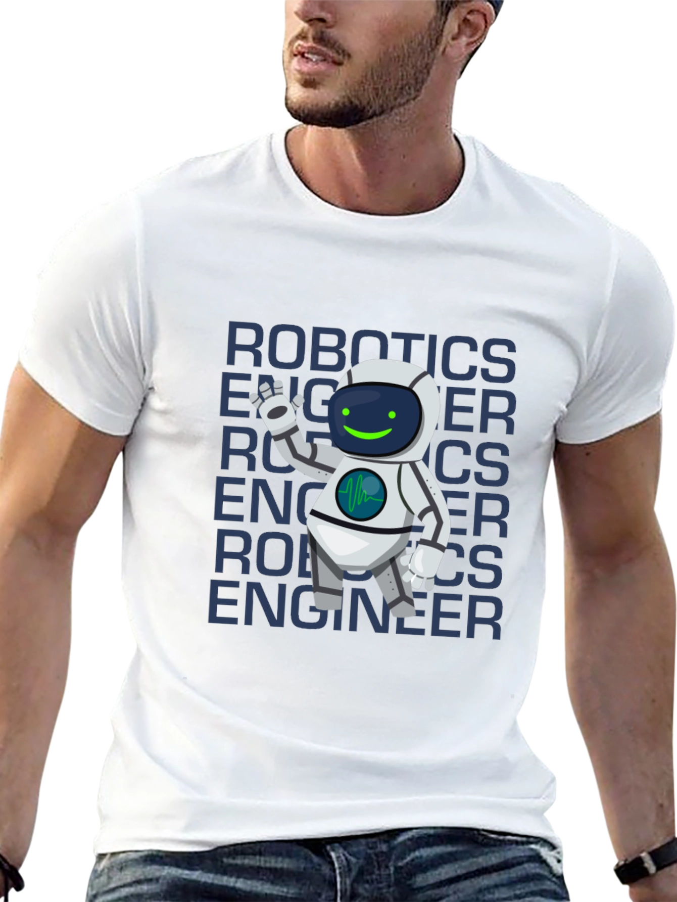 Robotics Engineer T-Shirt - Cartoon Robot Design