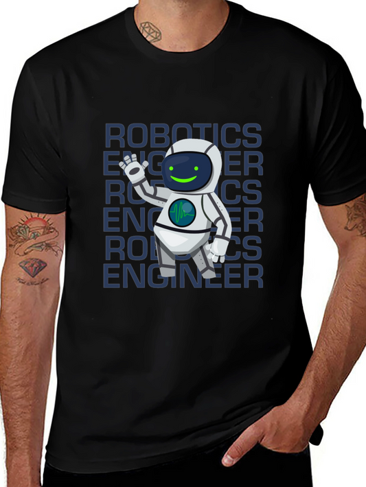 Robotics Engineer T-Shirt - Cartoon Robot Design