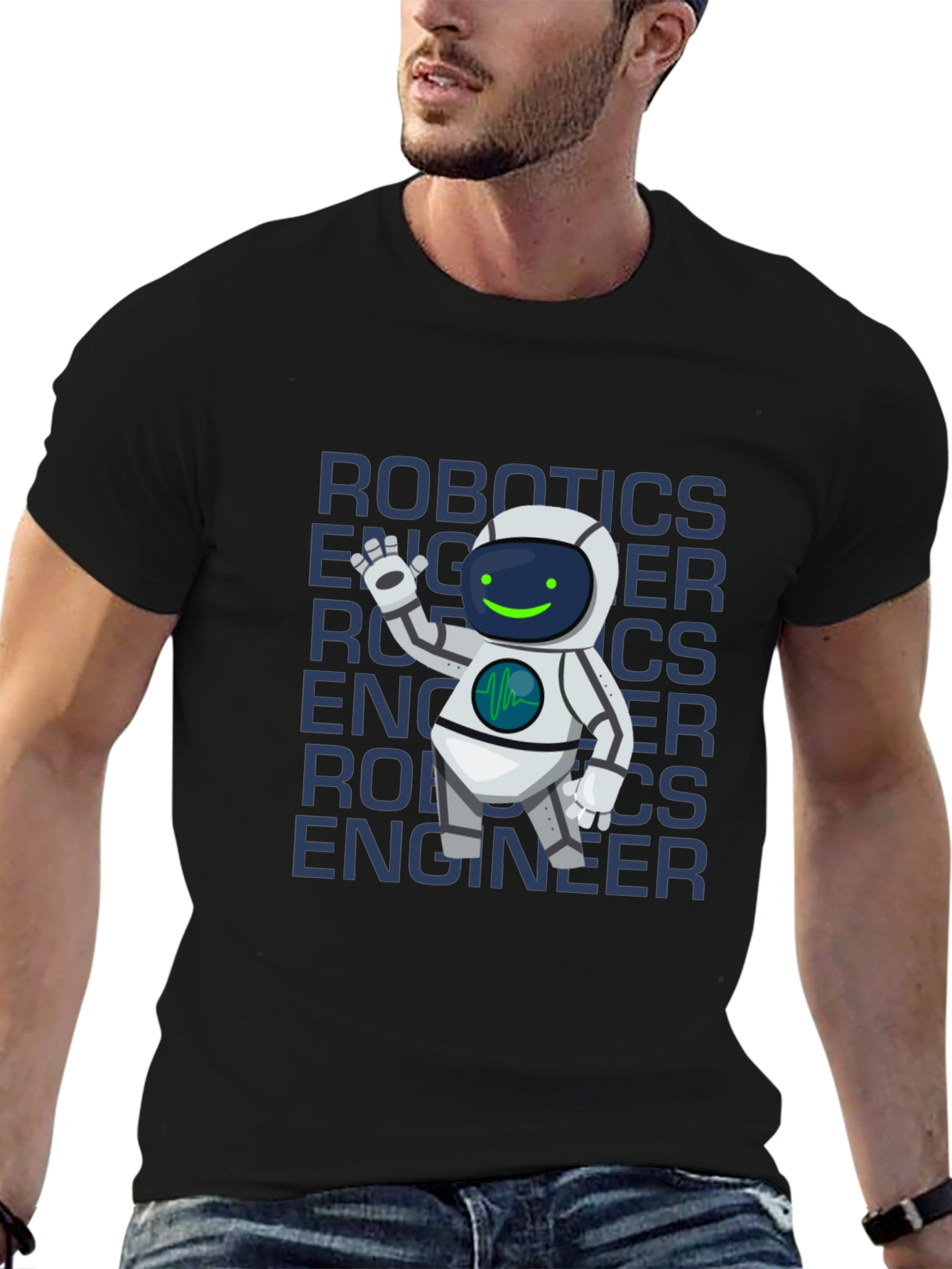 Robotics Engineer T-Shirt - Cartoon Robot Design