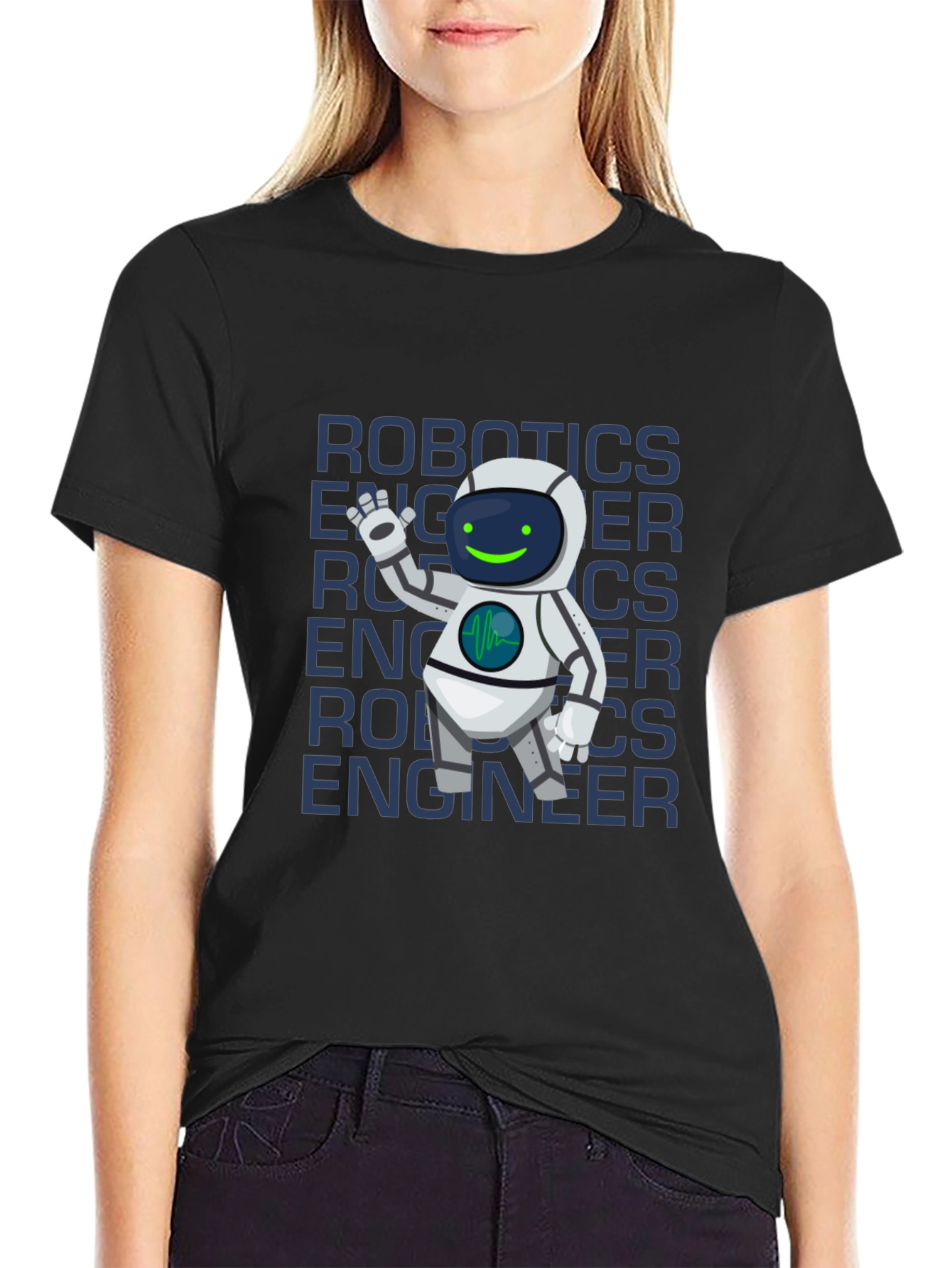 Robotics Engineer T-Shirt - Cartoon Robot Design