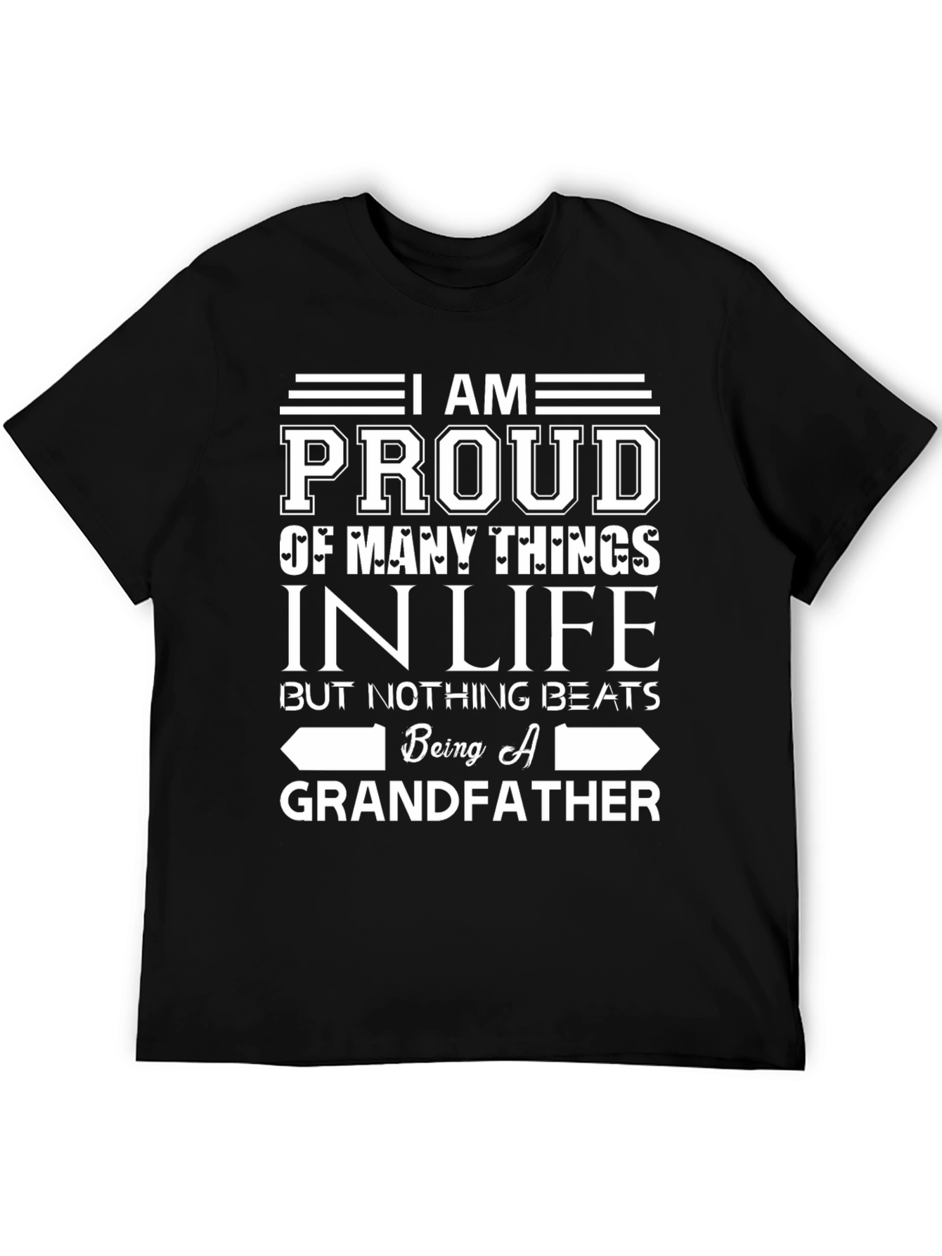 Proud Grandfather Graphic T-Shirt - Black