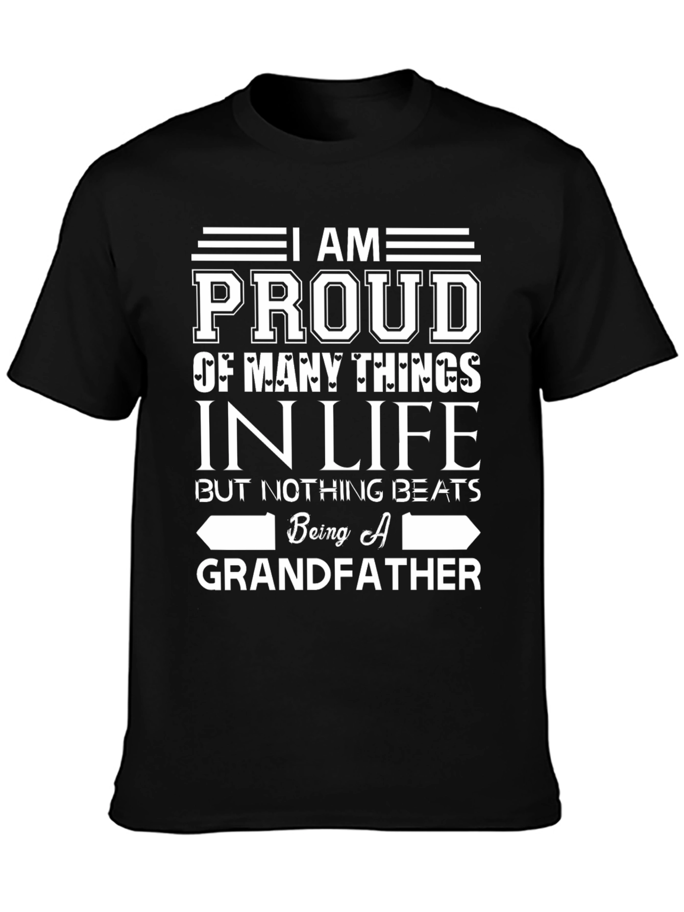 Proud Grandfather Graphic T-Shirt - Black