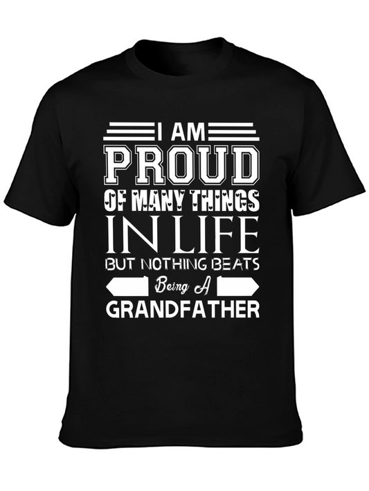 Proud Grandfather Graphic T-Shirt - Black