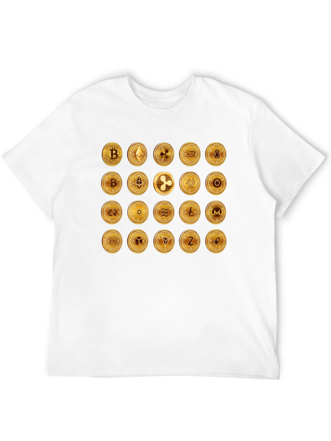 Crypto Coins Black T-Shirt - Bitcoin Ethereum Altcoins