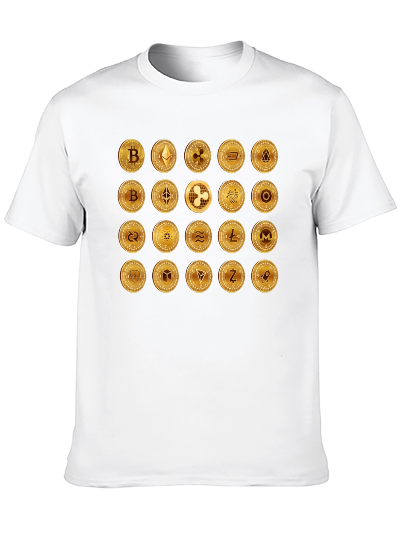 Crypto Coins Black T-Shirt - Bitcoin Ethereum Altcoins