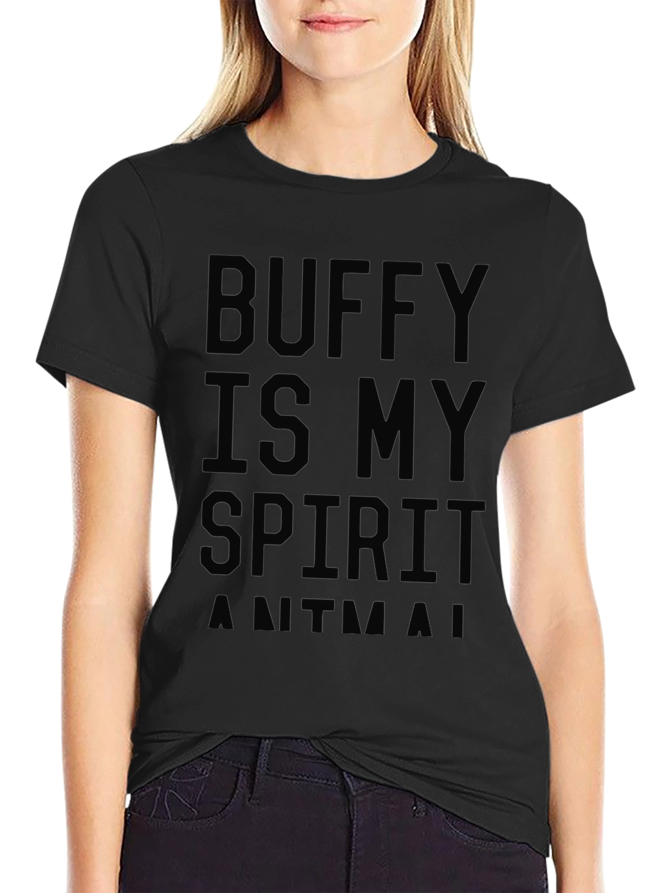 Buffy Spirit Animal Black T-Shirt