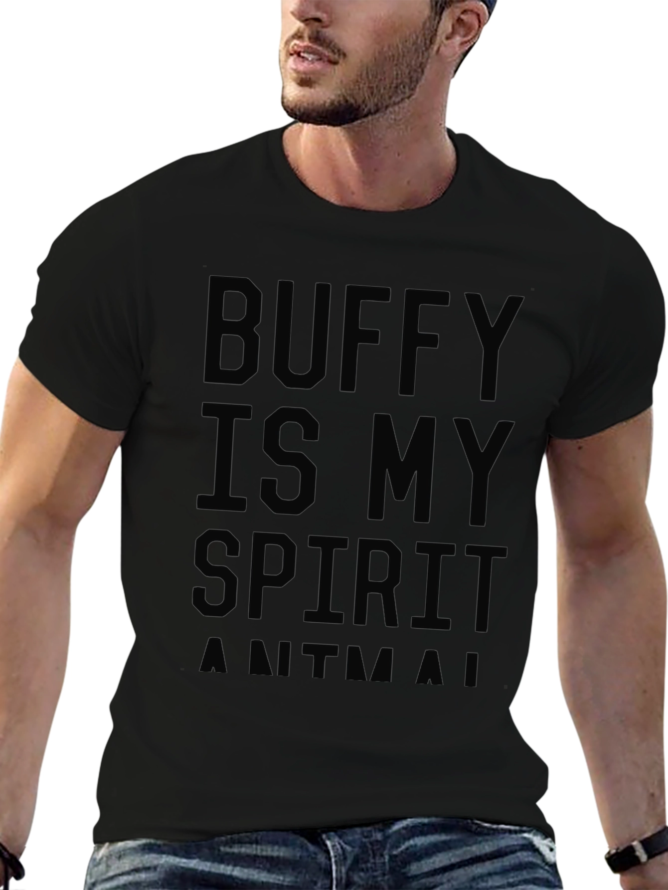 Buffy Spirit Animal Black T-Shirt