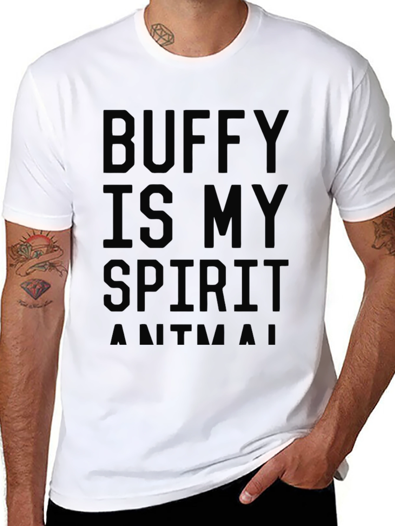 Buffy Spirit Animal Black T-Shirt