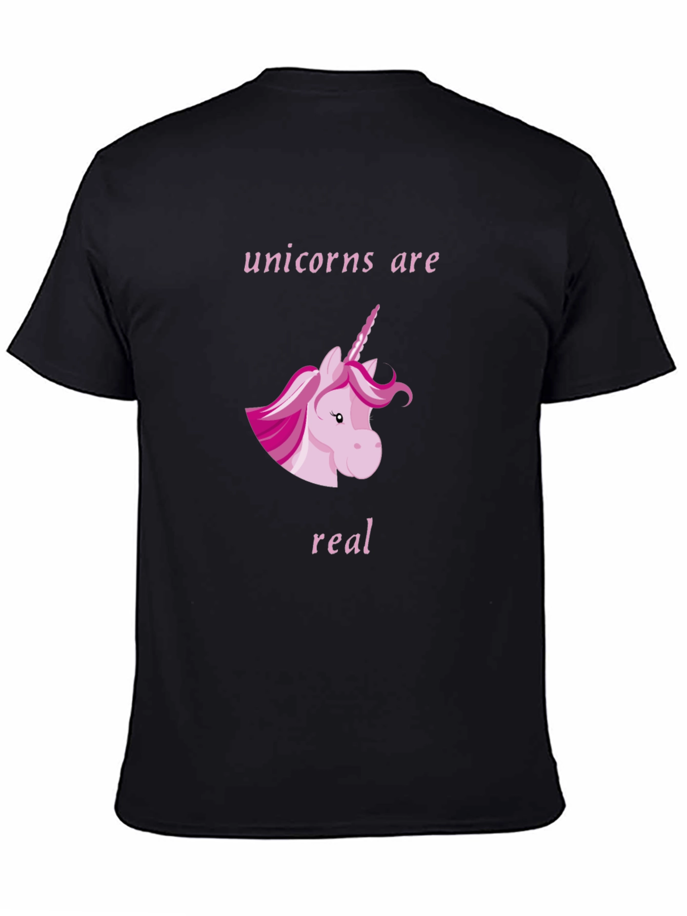 Unicorns Are Real Black Graphic T-Shirt