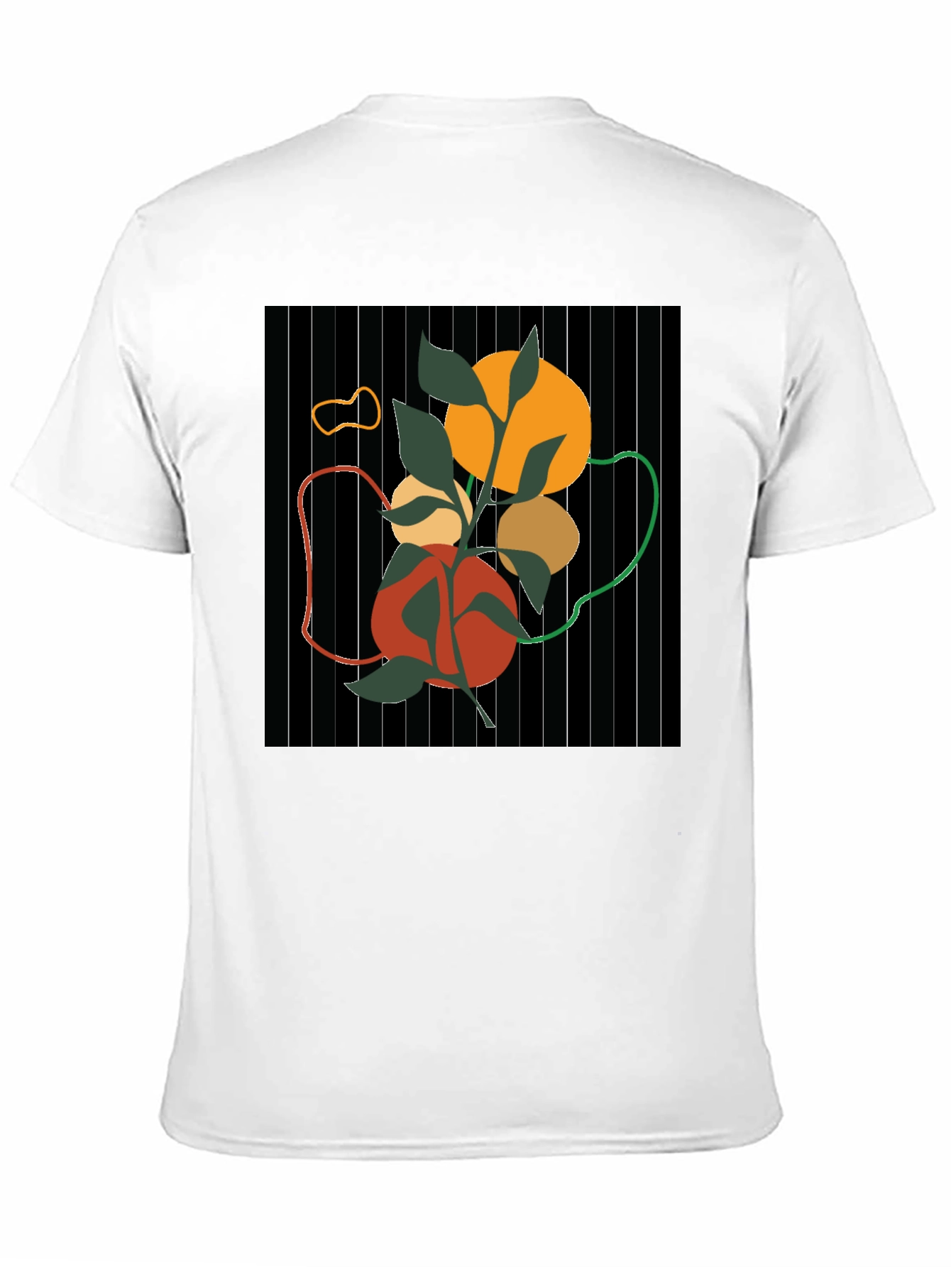 Abstract Nature Graphic Black T-Shirt