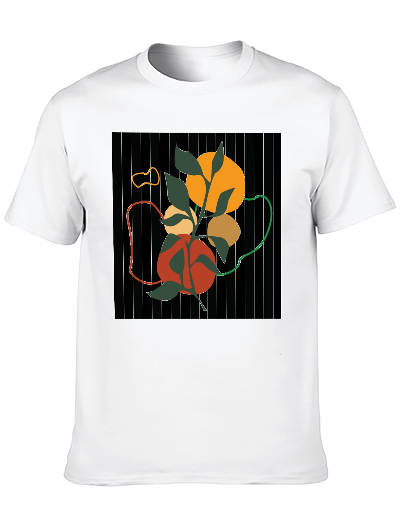 Abstract Nature Graphic Black T-Shirt