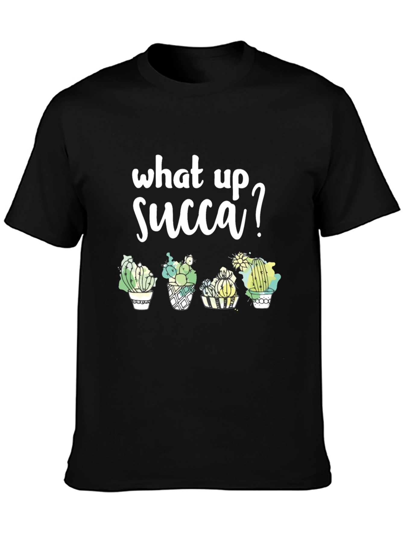What Up Succa? Graphic Tee - Stylish Cactus T-Shirt